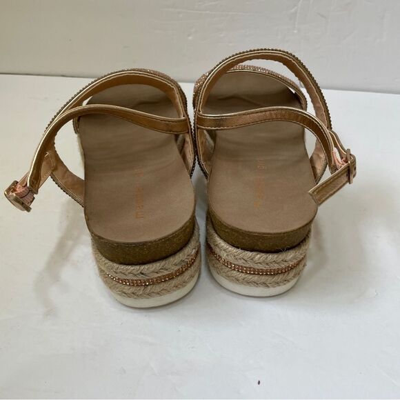 MADDEN GIRL GLITZIE PLATFORM SANDALS IN GOLD GLITTER - Picture 5 of 7